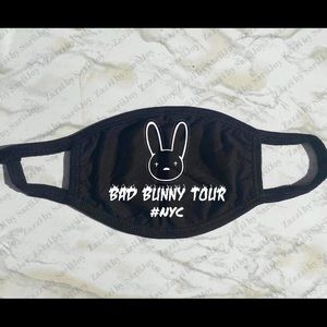 Bad bunny live concert face mask